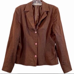 Vintage Contemporaine Linen Blend Lined Blazer